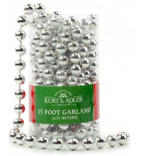 Kurt Adler 15 Feet Silver Garland