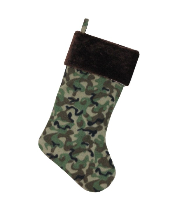 Northlight Camouflage Christmas Stocking Brown