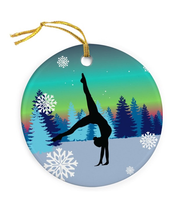 ChalkTalkSPORTS Gymnastics Porcelain Silhouette Christmas