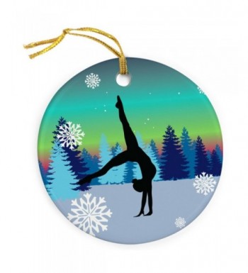 ChalkTalkSPORTS Gymnastics Porcelain Silhouette Christmas