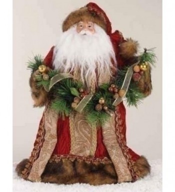 Lavish Santa Burgundy Christmas Topper