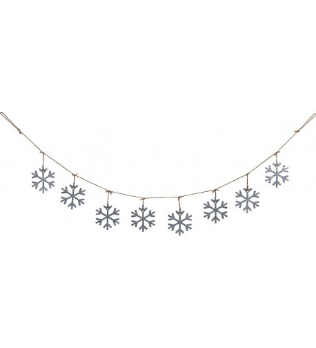 Galvanized Snowflake Garland Holiday Decoration