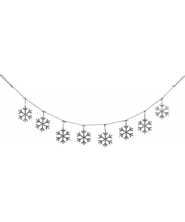 Galvanized Snowflake Garland Holiday Decoration