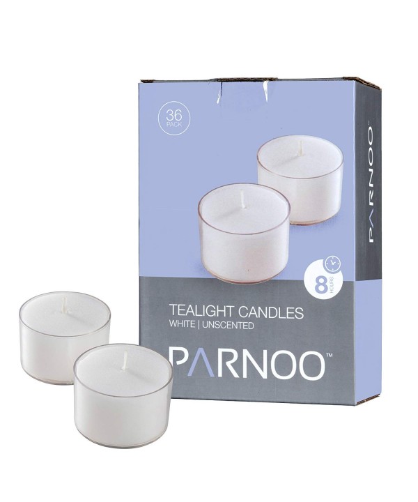 White Tealight Candles Clear Unscented