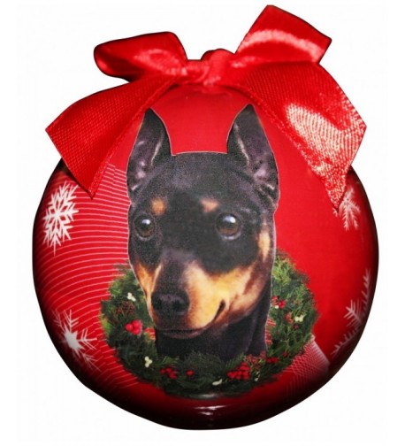 Miniature Pinscher Christmas Ornament Personalize