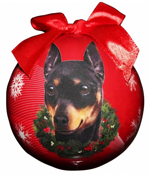 Miniature Pinscher Christmas Ornament Personalize