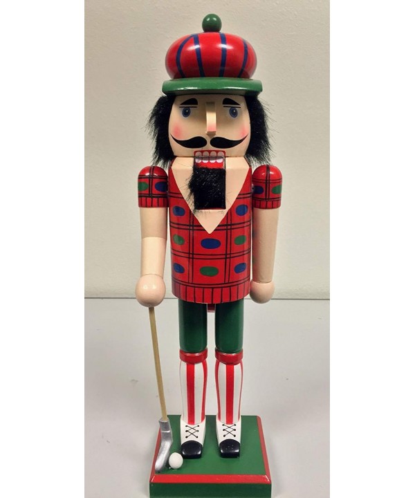 Golfer Wooden Christmas Nutcracker Decoration Golfer Wooden Christmas Nutcracker Decoration