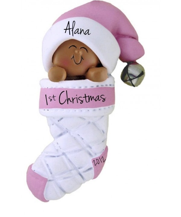 African American Baby Christmas Stocking