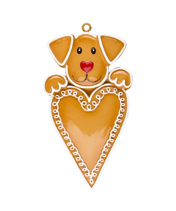 Personalized Christmas Ornament GINGERBREAD HEART