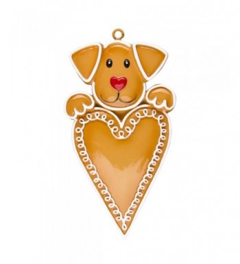 Personalized Christmas Ornament GINGERBREAD HEART