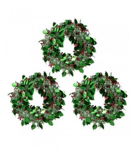 Juvale 3 Pack Christmas Wreath Sparkling