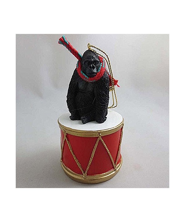 Little Drummer Gorilla Christmas Ornament