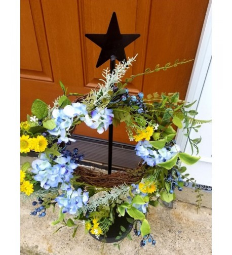 Wrought Iron Standing Wreath Hanger