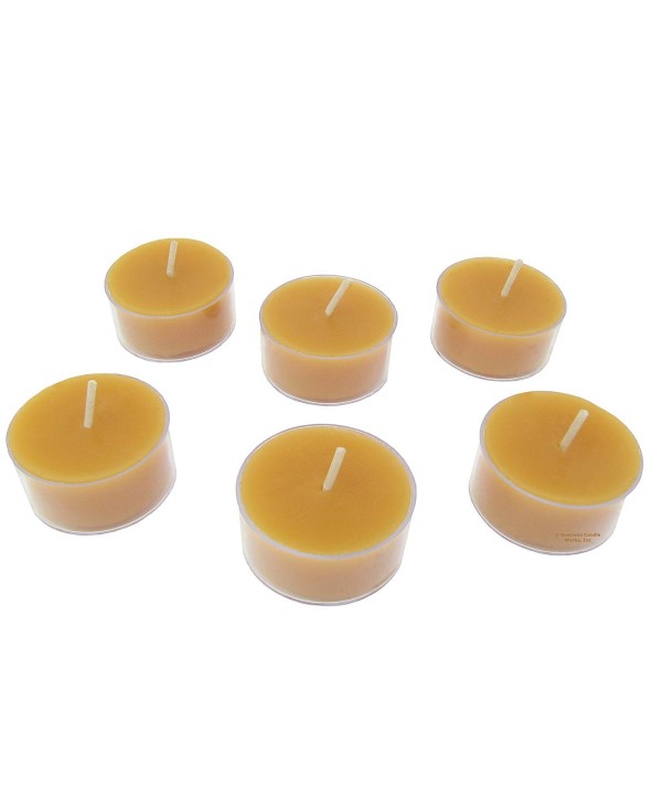 100 Beeswax Hour Tealights Clear