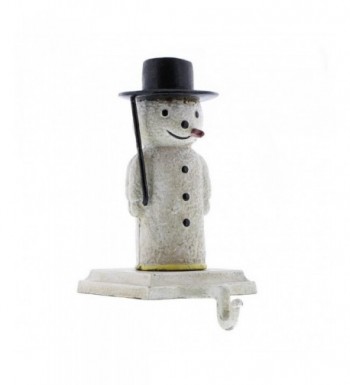 Snowman Stocking Holder Cast Iron