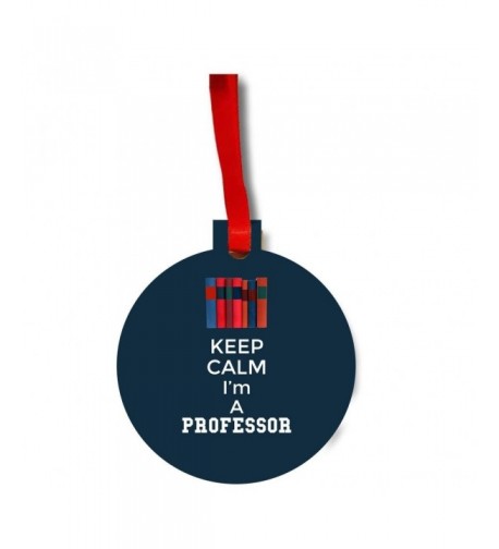 Professor Round Hardboard Holiday Ornament