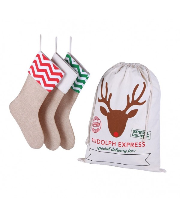 Natural Christmas Stockings Decoration Personalized