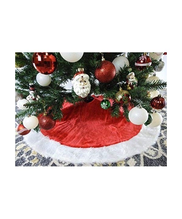 White Plush Christmas Tree Skirt