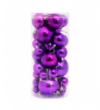 Saymequeen Multicolor Christmas Ornaments purple