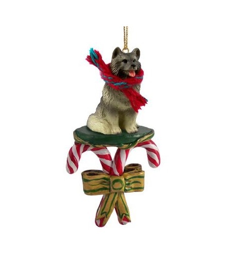 KEESHOND CANDY Figurine Christmas Ornament