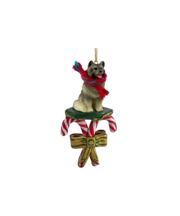 KEESHOND CANDY Figurine Christmas Ornament