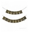 BLACK HAPPY BIRTHDAY BANNER DECORATIONS