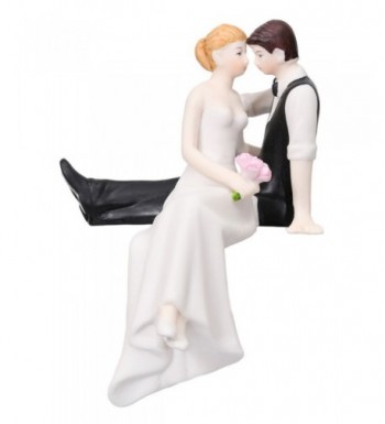 Couple Sitting Painted Porcelain Topper