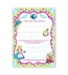 Alice Wonderland Brights LARGE Invitations