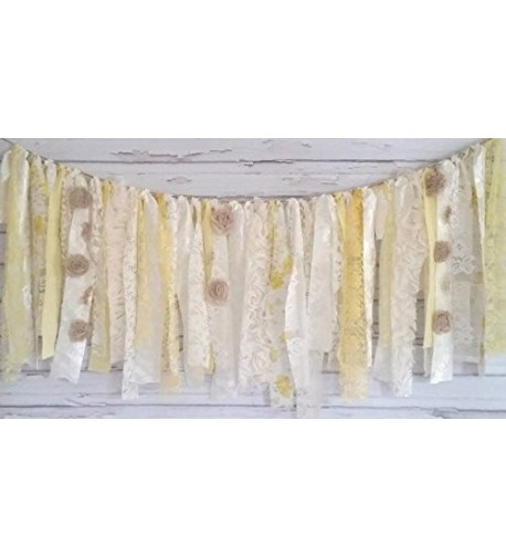 Yellow Garland Rag Tie Banner