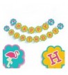 Flamingo Birthday Banner Decorations Tropical