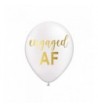 White Engaged Bachelorette Balloons Bridal