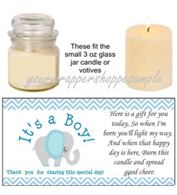 Elephant Shower Candle Party Labels