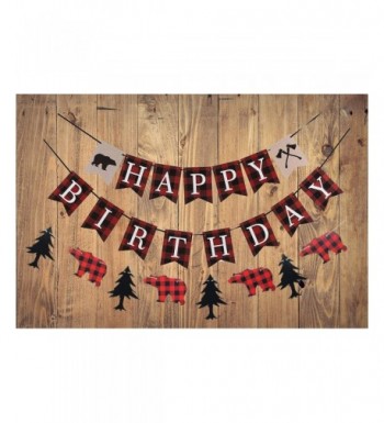 Lumberjack Birthday Banner Woodland Decoration