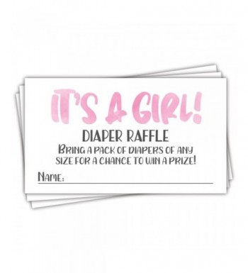 Pink Watercolor Diaper Raffle Tickets