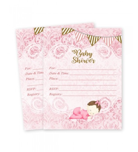 Baby Shower Girl Invitations count