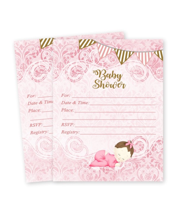 Baby Shower Girl Invitations count