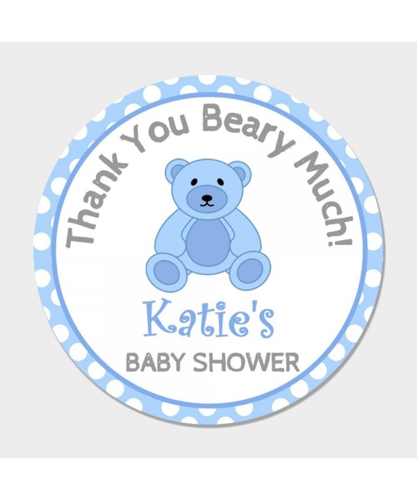Personalized Teddy Baby Shower Stickers