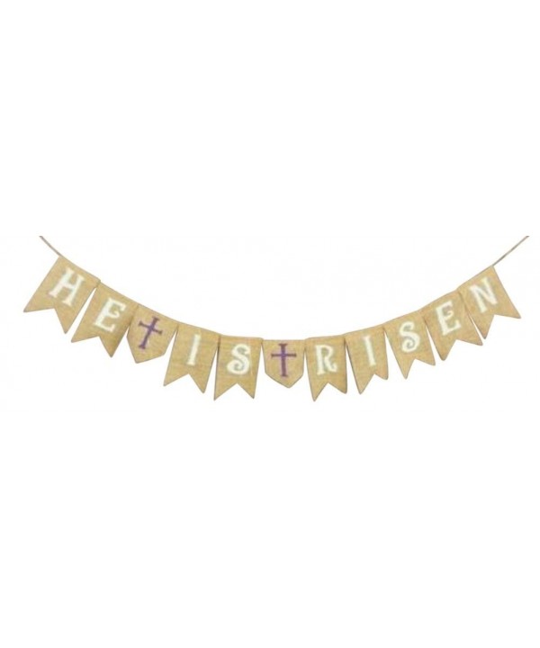 Risen Burlap Banner Decoration Decorations