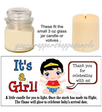 Superhero Super Shower Candle Labels
