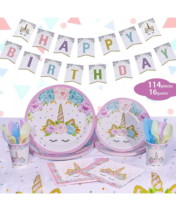 Unicorn Party Supplies Set Decorations