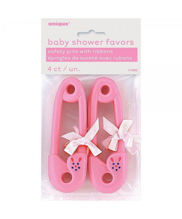 Pink Diaper Ribbon Shower Favors