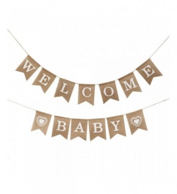 Betalala Welcome Burlap Banner Vintage Decorations