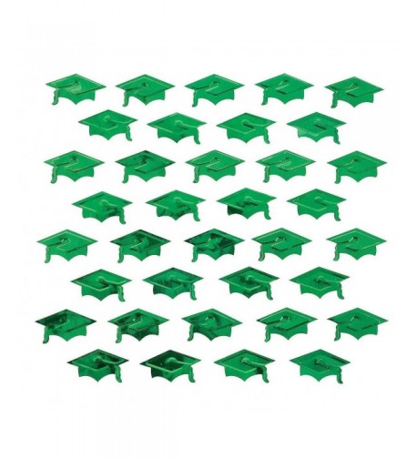 Green Graduation Hat Confetti Decorations