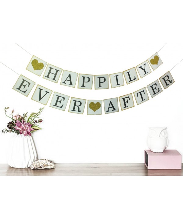 Happily Banner Wedding Engagement Bridal Decorations