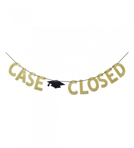 Closed Glitter Graduation Supplies Bunting