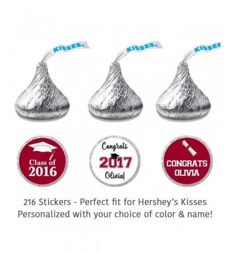 Personalized Graduation Chocolate Kiss Stickers