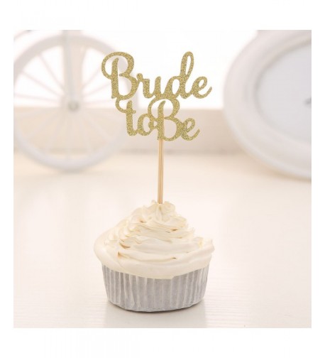 Glitter Cupcake Toppers Wedding Bridal