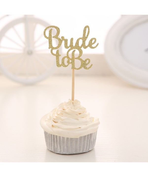 Glitter Cupcake Toppers Wedding Bridal