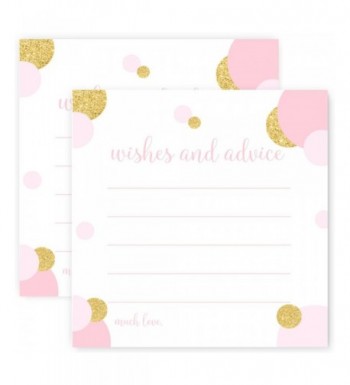 Advice Wishes Baby Shower Blush