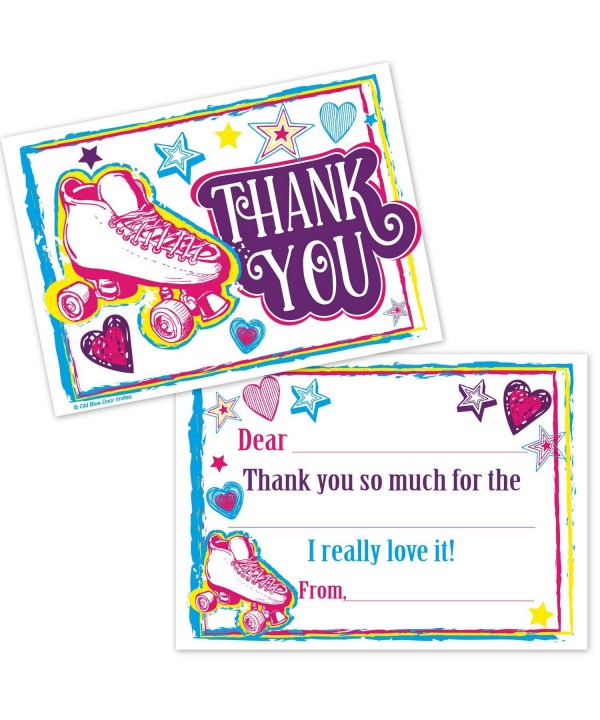 Roller Skating Kids Thank Cards